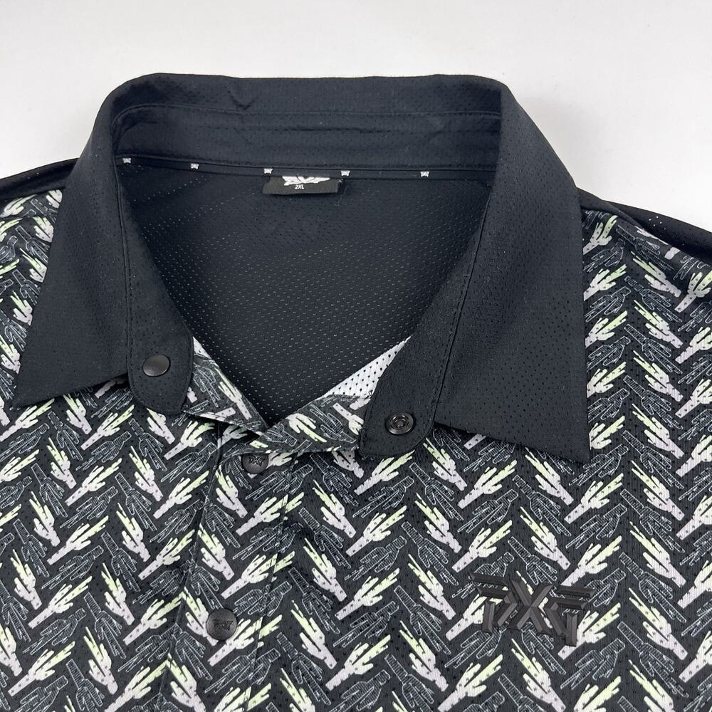 PXG Cactus Polo Men’s XXL Golf SS Dark Gray “Saguaro” Golf Polo Shirt Mint!